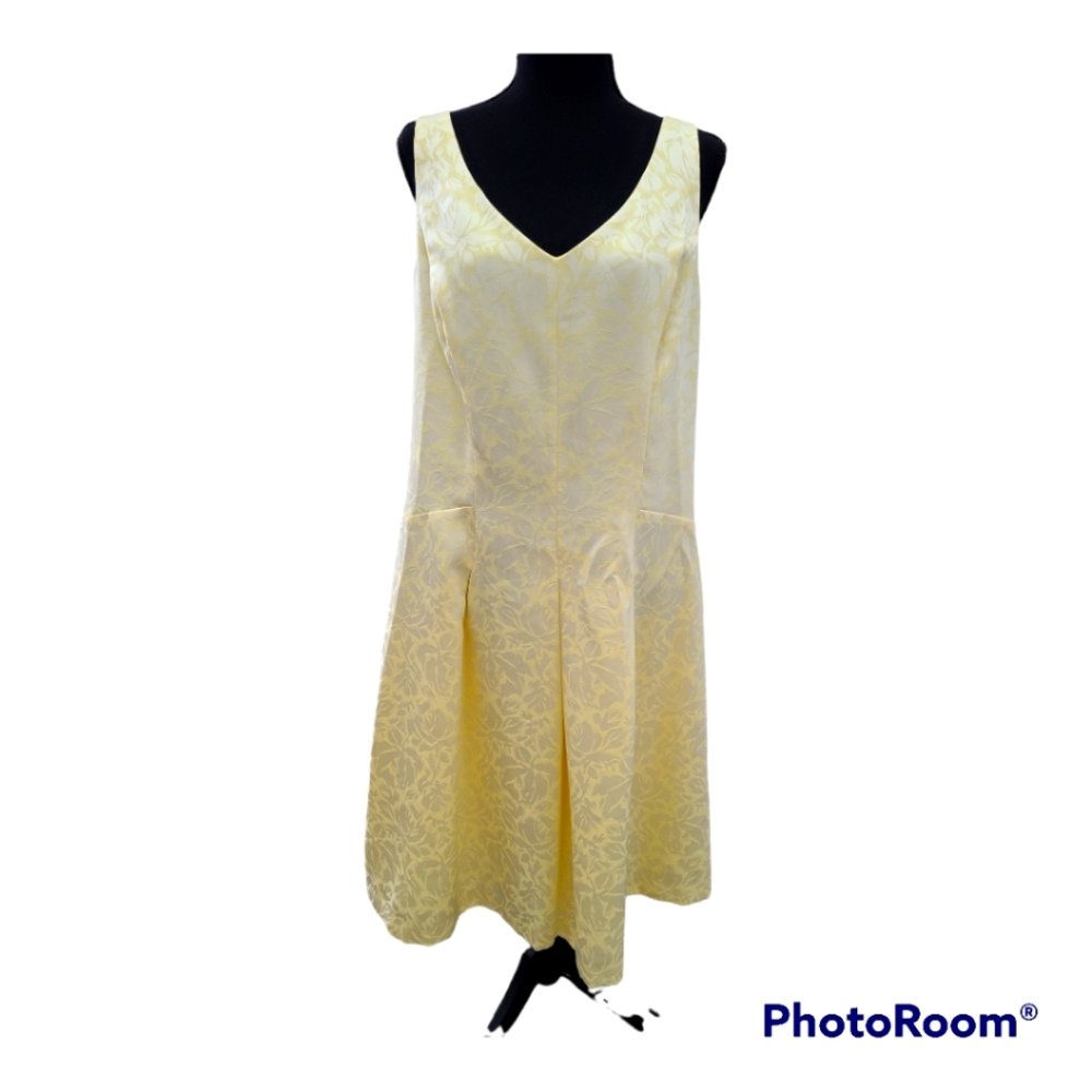 Black Label by Evan Picone Yellow Dress